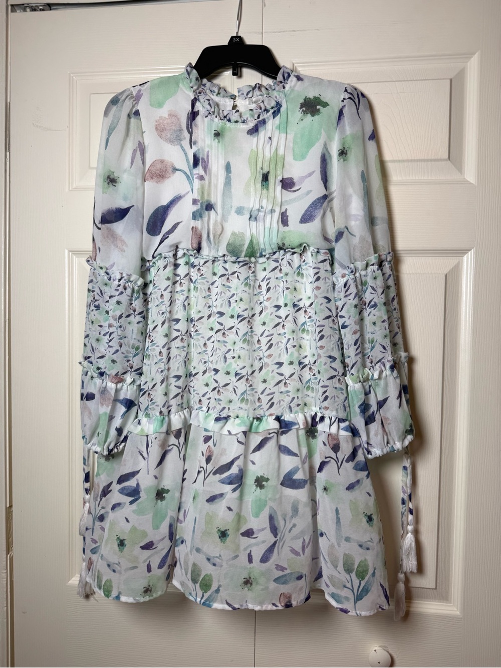 Allison New York Long Sleeve Floral Ruffle Dress‎